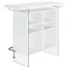 CoasterEveryday 182632 Acosta - Freestanding Home Bar Wine Cabinet - White High Gloss