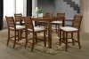 New Classic 40-D1652BC-6C New Classic 40-D1652BC-6C Pascal - Counter Dining Table & 6 Chairs - Walnut