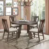 New Classic 40-4124-DR4C Chestnut Ridge - 5 Piece Dining Room Set (Round 47