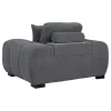 Coaster Fine Furniture 509967 Octavia - Upholstered Track Arm Accent Chair - Charcoal Gray