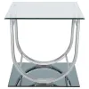 Coaster Fine Furniture 704988-S3 Danville - 3 Piece Glass Top Coffee And End Table Set - Chrome