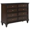 Coaster Fine Furniture 360341F-S5 Devon - 5 Piece Full Bedroom Set - Wine Red And Dark Oak