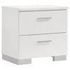 Coaster Fine Furniture 203511T-S5 Felicity - 5 Piece Twin Bedroom Set - White High Gloss