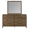 Liberty Furniture 936-BR-DM Shaker Lakes - Dresser & Mirror - Harvest Brown