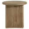 Coaster Fine Furniture 722937 Adina - Round Wood Side End Table - Distressed Light Brown