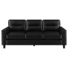 Coaster Fine Furniture 504664 Scotland - Faux Leather Upholstered Track Arm Sofa - Black