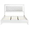 Coaster Fine Furniture 215791KE Cassia - Eastern King LED Panel Bed - White High Gloss