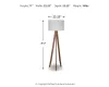 Ashley Furniture L329011 Dallson - Wood Floor Lamp  - Brown