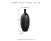 Ashley Furniture A2000550 Rhaveney - Vase (Set of 3) - Small - Black