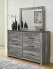 Ashley Furniture B1290/31/36/44/72/99/92(2) Ashley Furniture B1290/31/36/44/72/99/92(2) Bronyan - King Panel Bed - 7 Pc. - Dresser, Mirror, Chest, King Bed, 2 Nightstands - Dark Gray