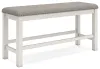 Ashley Furniture D642-09 Robbinsdale - Dbl Counter Height Upholstered Dining Bench - Antique White