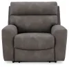 Ashley Furniture 6100313 Next-Gen Durapella - Power Recliner With Adjustable Headrest - Slate