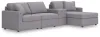 Ashley Furniture 92104S40 Ashley Furniture 92104S40 Modmax - 4-Piece Sectional With Raf Corner Chaise And Storage Console - Granite