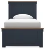 Ashley Furniture B414B2 Ashley Furniture B414B2 Landocken - Twin Panel Bed - Brown / Blue