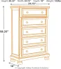 Ashley Furniture B697/31/36/46/58/56/97 Ashley Furniture B697/31/36/46/58/56/97 Porter - 6 Pc. - Dresser, Mirror, Chest, King Panel Bed - Rustic Brown