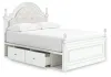 Ashley Furniture PCB1819B10 Kozlani - Full Upholstered Panel Storage Bed - White