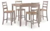 Ashley Furniture PCD403-223 Harperfeld - Dining Room Counter Table Set (Set of 5) - Natural / Gray