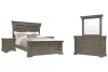Pulaski Furniture P413-BR-K5-KIT4 Pulaski Furniture P413-BR-K5-KIT4 Madison Ridge - California King Panel Bed, 2 Nightstands And Drawer Dresser With Mirror - Natural Bark