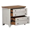Liberty Furniture 652-HO146 Farmhouse Reimagined - Lateral File - Antique White / Chestnut Tops