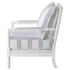 CoasterElevations 903835 Blanchett - Upholstered Bobbin Accent Chair - White And Navy