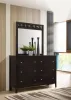 CoasterEveryday 202093M Carlton - 6-Drawer Dresser With Mirror - Cappuccino