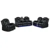 New Classic 20-U1769VB-3NP New Classic 20-U1769VB-3NP Orion II - Manual 3 Piece Sofa & Loveseat & Chair - Black