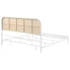 Coaster Fine Furniture 360301KE Amherst - Radio Weave Rattan Metal Eastern King Bed - White