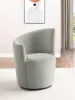 Coaster Fine Furniture 907527 Nueva - Upholstered Swivel Chair Curved Backrest - Dove Gray