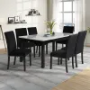 New Classic 40-400-D6C New Classic 40-400-D6C Celeste - Dining Table With 6 Chairs - Black / White