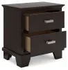 Ashley Furniture B441-92 Covetown - Two Drawer Night Stand - Dark Brown