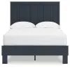 Ashley Furniture EB1528B2 Simmenfort - Full Platform Bed With Panel Headboard - Navy Blue