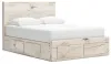 Ashley Furniture B2310B9 Ashley Furniture B2310B9 Lawroy - Queen Panel Bed With Storage Footboard And 2 Under Bed Storage Units - Light Natural