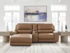 Ashley Furniture PCU62606S17 Ashley Furniture PCU62606S17 DeepWakes - 3-Piece Power Reclining Sectional With LAF Press Back Power Chaise - Caramel