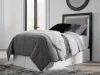 Ashley Furniture PCB1115-53 Ashley Furniture PCB1115-53 Maeling - Twin Upholstered Panel Headboard - Black / Gray