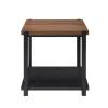 New Classic T4138-3P-BRN Linea - 3 Piece Occasional Set (1 Coffee & 2 End Tables) - Black / Brown