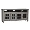 Liberty Furniture 824-TV66 Heartland - Entertainment TV Stand - Antique White / Tobacco Tops