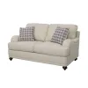 CoasterElevations 511092 Glenn - Upholstered English Arm Loveseat - Light Gray And Blue