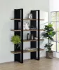 CoasterEveryday 882036 Danbrook - 4-Shelf Bookshelf - Black And Aged Walnut