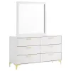 CoasterEveryday 224403M Kendall - 6-Drawer Dresser With Mirror - White