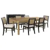 Coaster Fine Furniture 108931-S7B Arini - 7 Piece Extension Leaf Dining Table Set - Black