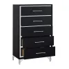 New Classic B1891-070 Ava - 5 Drawer Chest - Ebony