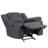 New Classic U2540-15P1-GRY New Classic U2540-15P1-GRY Redondo - Glider Recliner With Heat, Massage, Power - Dark Gray