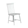 Liberty Furniture 499-C4000S Palmetto Heights - Spindle Back Side Chair - Shell White & Driftwood