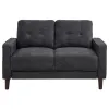 Coaster Fine Furniture 509982 Bowen II - Fabric Upholstered Track Arm Loveseat - Steel Gray