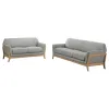 Coaster Fine Furniture 511071-S2 Vaughn - 2 Piece Fabric Upholstered Flared Arm Sofa Set - Gray