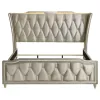 Coaster Fine Furniture 222661KE Lorient - Eastern King LED Upholstered Bed - Ivory And Camel