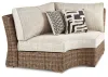 Ashley Furniture P791-851 Beachcroft - Curved Corner Chair w/Cushion - Beige