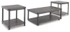 Ashley Furniture T393-13 Wilmaden - Occasional Table Set (Set of 3) - Gray / Black