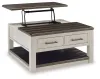 Ashley Furniture T796-00 Darborn - Lift Top Cocktail Table - Gray / Brown