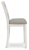 Ashley Furniture D642-124 Robbinsdale - Upholstered Barstool (Set of 2) - Antique White